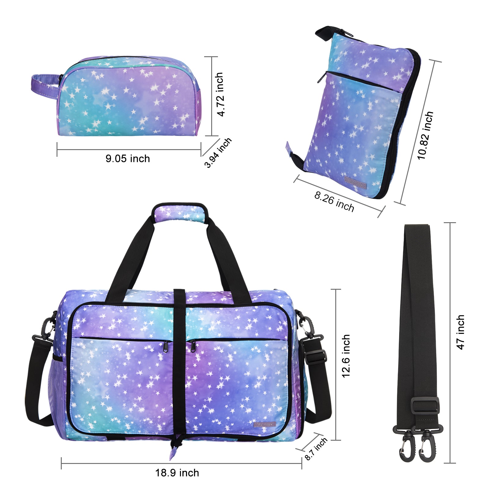 Hp hope Gym Bag for Women, Weekender Bag 34L