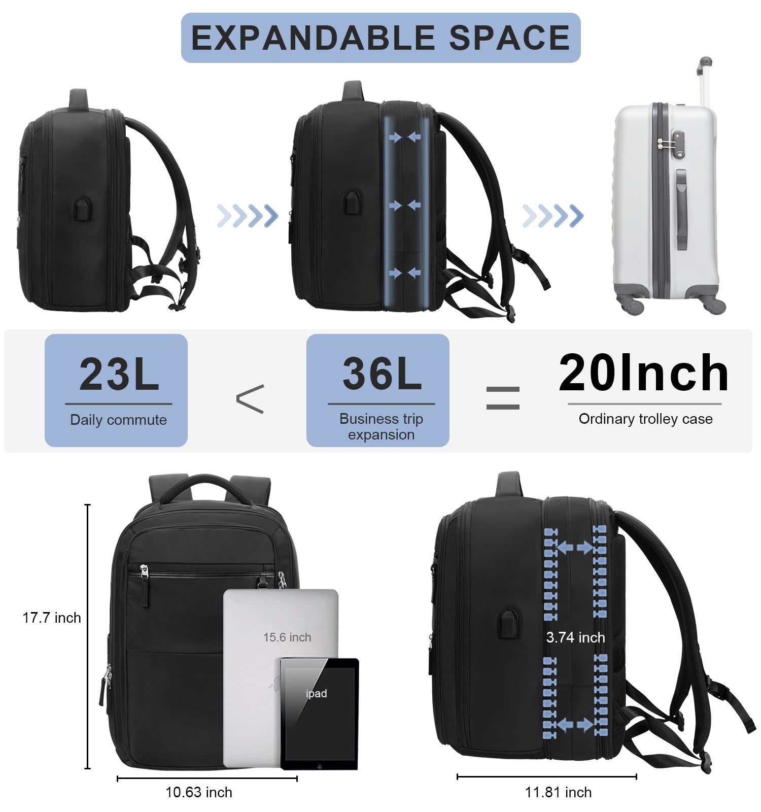 Hp hope Travel Backpack for Women Men