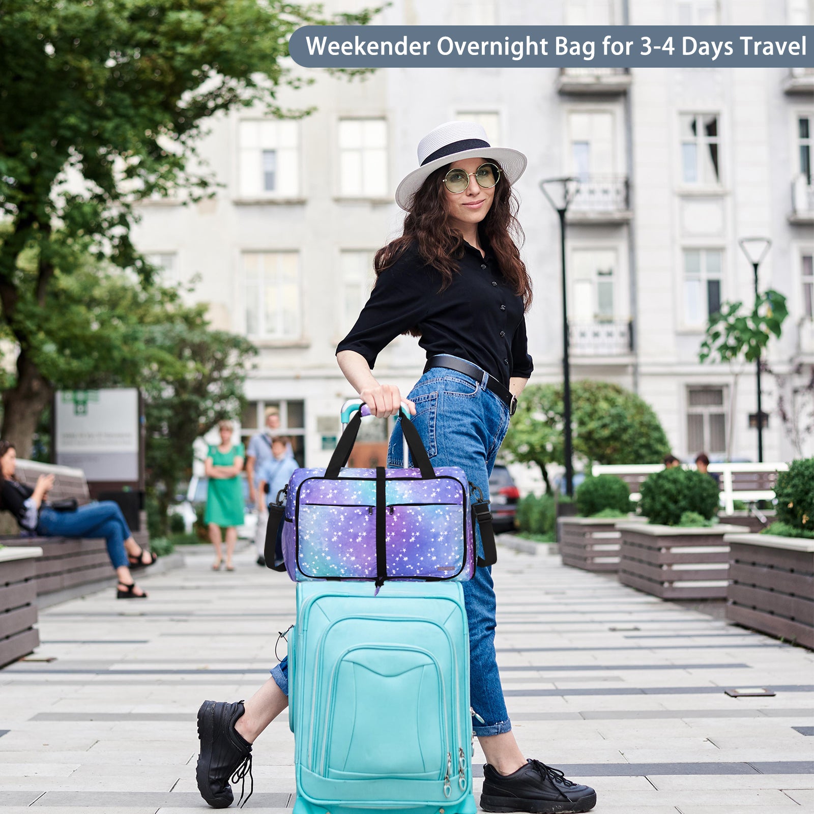 Hp hope Gym Bag for Women, Weekender Bag 34L