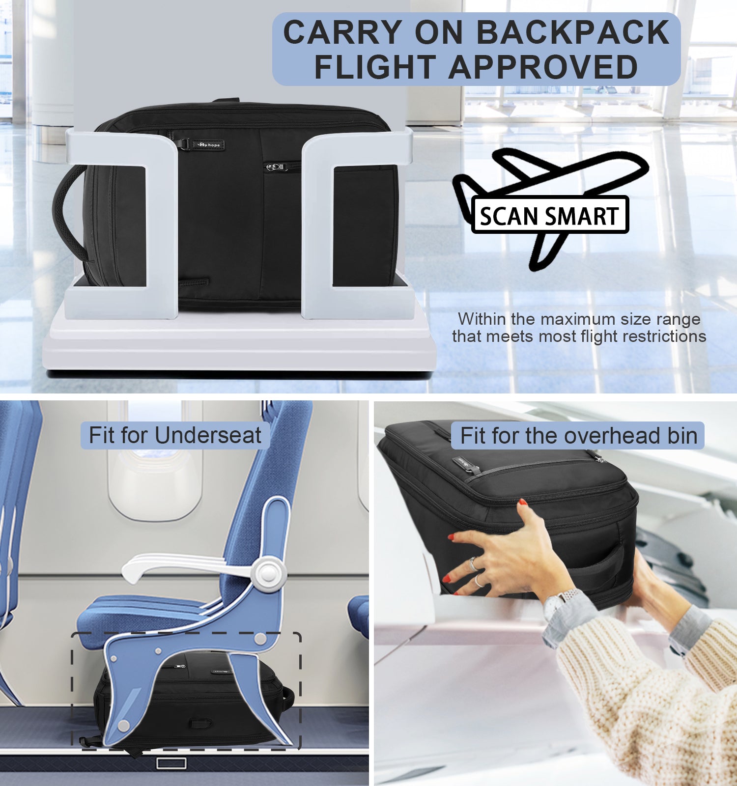 Hp hope Travel Backpack for Women Men