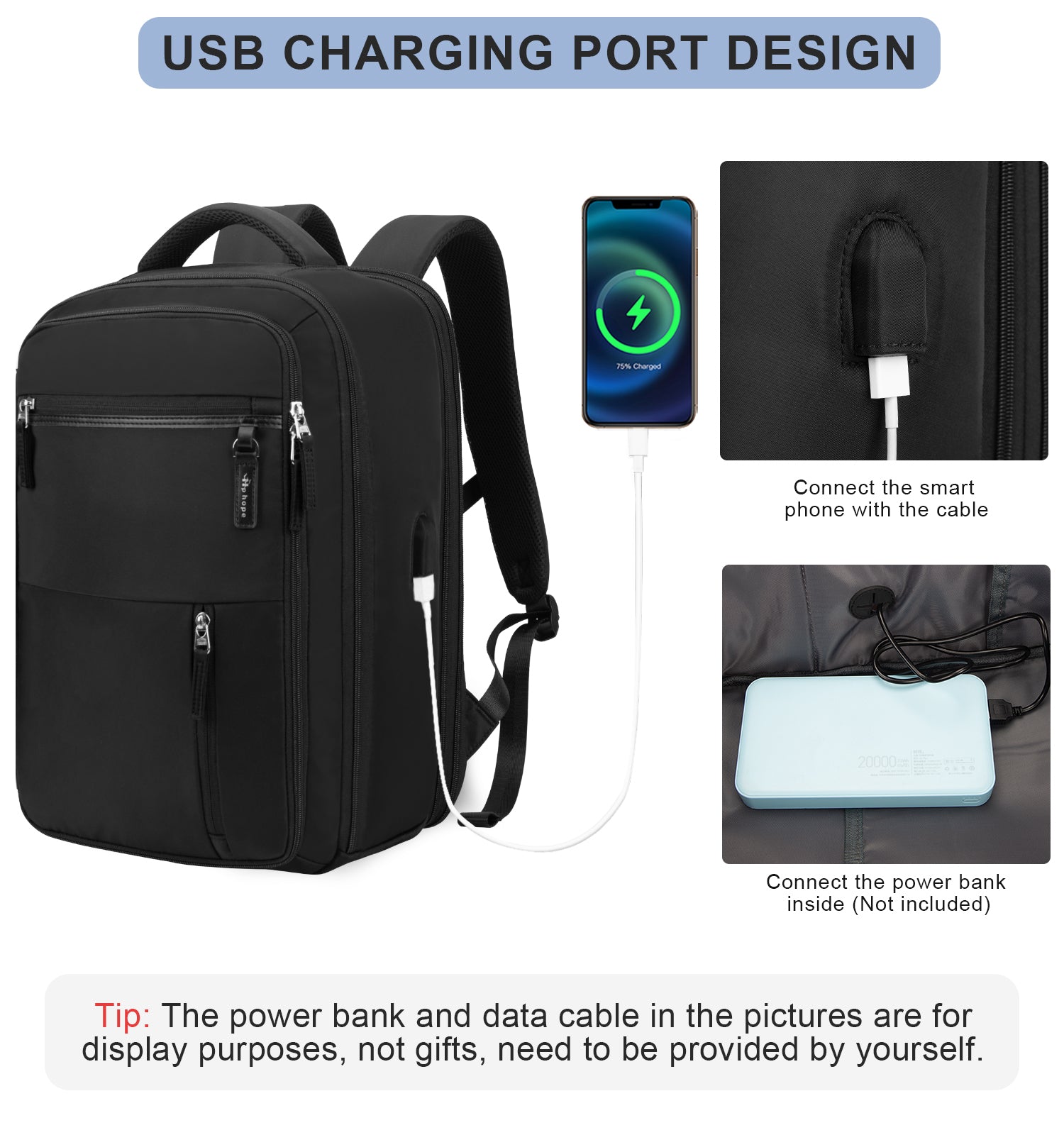 Hp hope Travel Backpack for Women Men