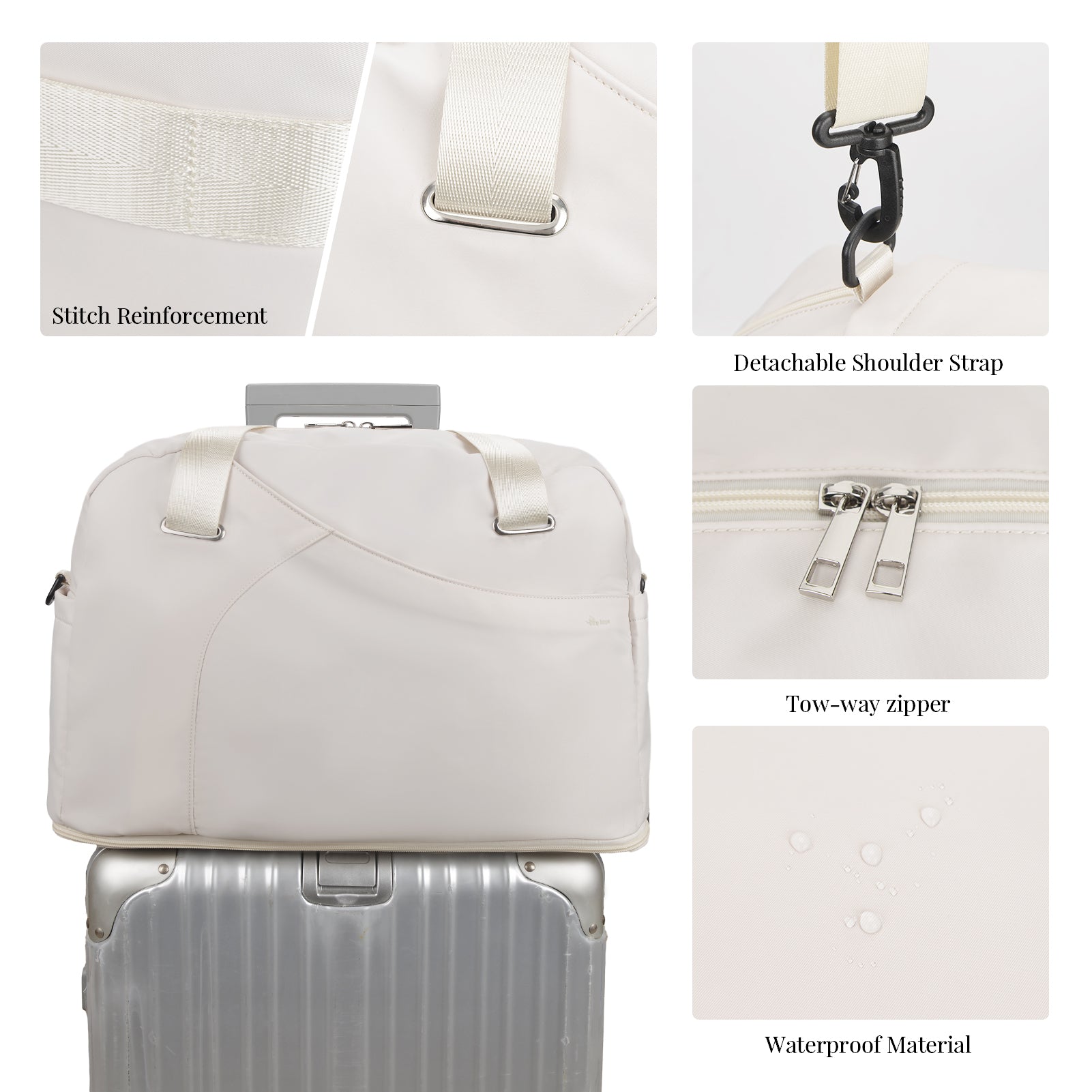 Hp hope Travel Duffel Bag for Women, Gym Bag 30-42L Expandable