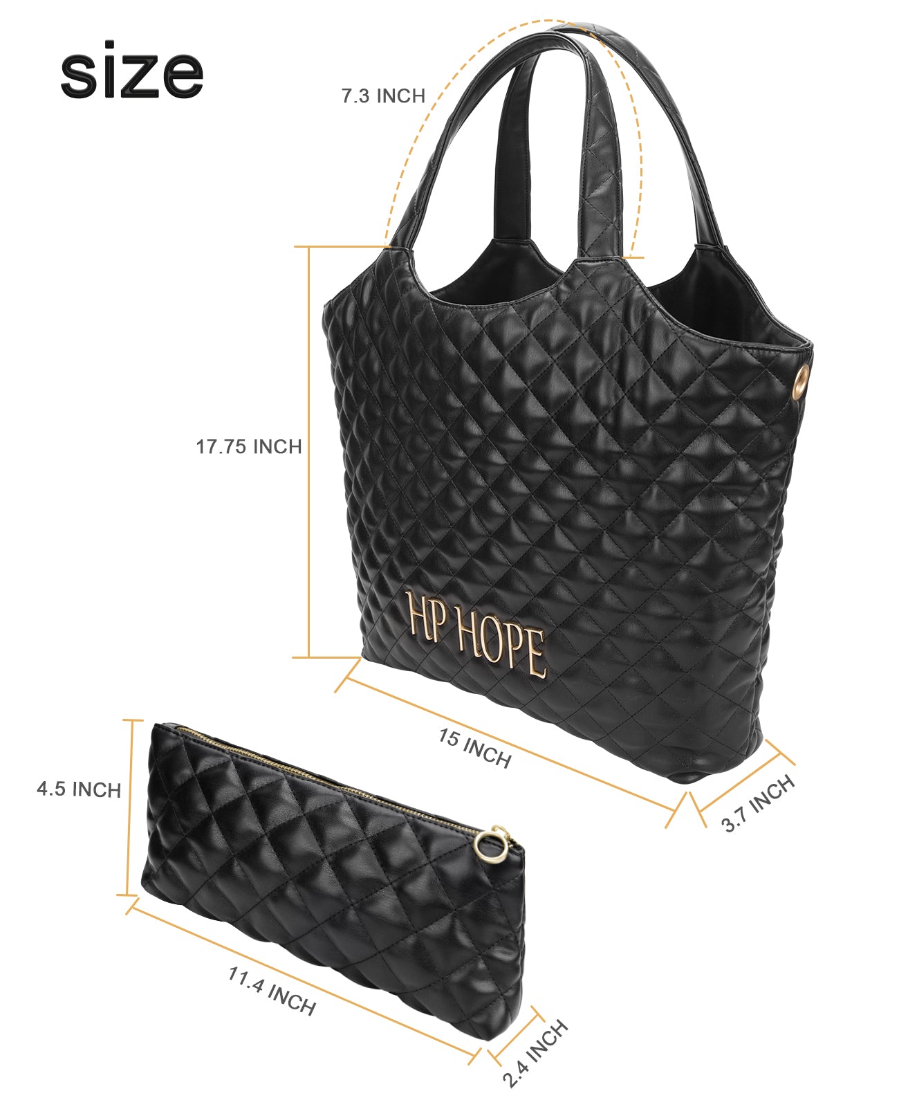 Hp hope Tote Bag for Women,Canvas Tote Bag with Pockets – HP Hope