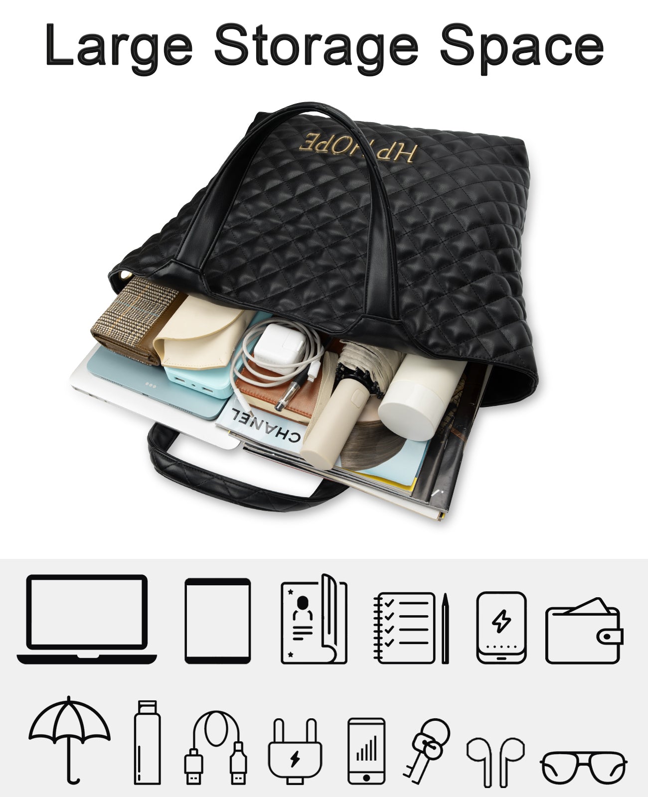 Hp hope Tote Bag for Women,Canvas Tote Bag with Pockets – HP Hope
